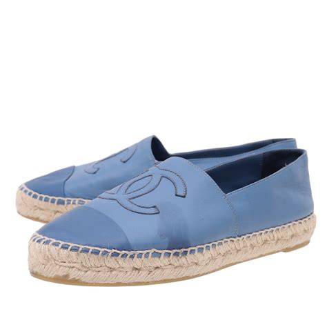 chanel blue leather espadrilles|Chanel espadrilles neiman marcus.